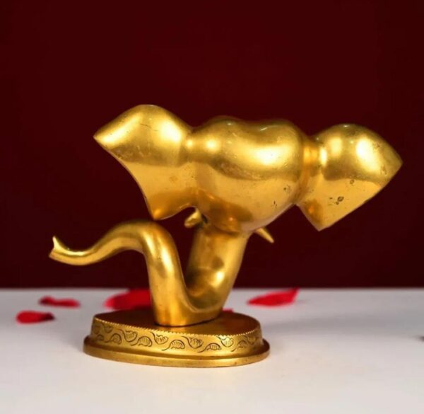 Brass Abstract Ganesh Head